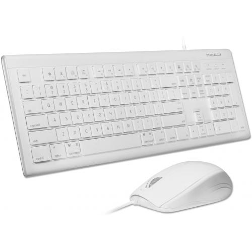 Macally USB Keyboard & Mouse   USB Cable Connectivity   104 Keys   1000 Dpi Movement Resolution   Scroll Wheel   QWERTY Key Layout 