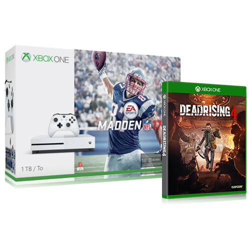 Xbox One S 1TB Console - Madden NFL 17 Bundle + Dead Rising 4