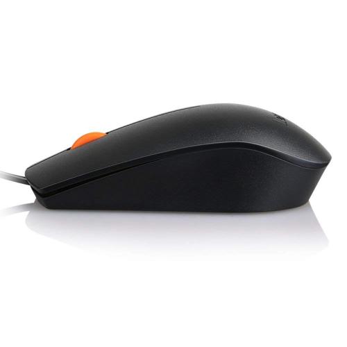 Lenovo Wired USB Mouse   Wired Plug And Play USB Connection   Full Size Mouse For Better Grip   High Resolution At 1600 DPI   Ambidextrous Design 