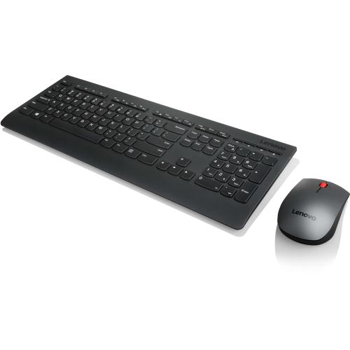 Lenovo Professional Wireless Keyboard and Mouse - Keyboard and Mouse Set - Wireless - 2.40 GHz Operating Frequency - Spanish/Latin American - Black