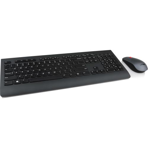 Lenovo Professional Wireless Keyboard And Mouse   Keyboard And Mouse Set   Wireless   2.40 GHz Operating Frequency   Spanish/Latin American   Black 