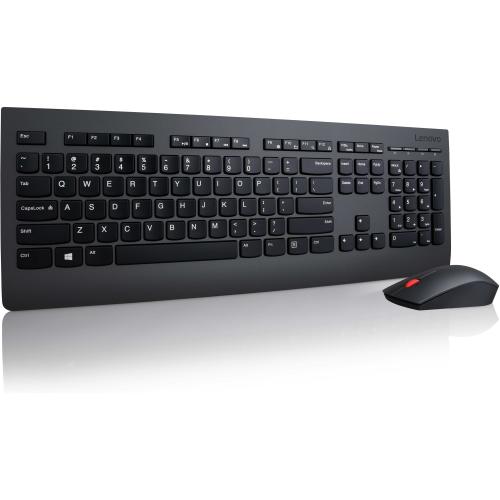 Lenovo Professional Wireless Keyboard And Mouse   Keyboard And Mouse Set   Wireless   2.40 GHz Operating Frequency   Spanish/Latin American   Black 