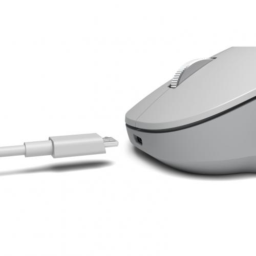 Microsoft Surface Precision Mouse Gray   Wireless   Bluetooth Or USB   Scroll Wheel   Ergonomic Design   Pairs W/ Up To 3 Computers   Ultra Precise Movement W/ 3 Programmable Buttons 