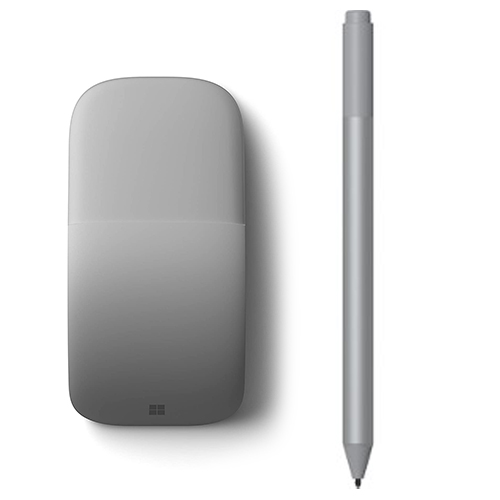 Surface Arc Touch Mouse Platinum + Surface Pen Platinum - Wireless Bluetooth Connectivity for Mouse - Bluetooth 4.0 Connectivity for Pen - 4,096 pressure points - Tilt Support to shade your drawings - Innovative full scroll plane