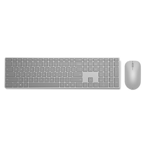 Microsoft Surface Keyboard Gray + Microsoft Surface Mouse Gray - Wireless Connectivity - Bluetooth 4.0 - Sleek & Simple Design - Optimized Feedback & Return Force - Premium Precision Pointing - Up to 12-months Battery Life