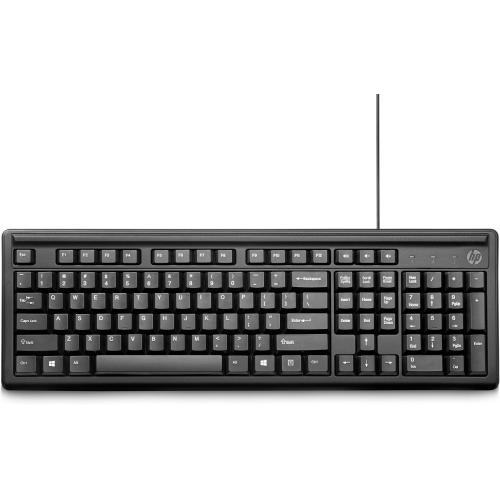 HP Cable Keyboard 100 - Cable Connectivity - Designed for Comfort - 12 Working Function Keys - 3 Hot Keys