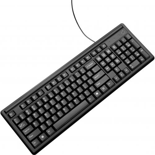 HP Cable Keyboard 100   Cable Connectivity   Designed For Comfort   12 Working Function Keys   3 Hot Keys 