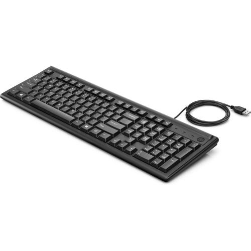 HP Cable Keyboard 100   Cable Connectivity   Designed For Comfort   12 Working Function Keys   3 Hot Keys 