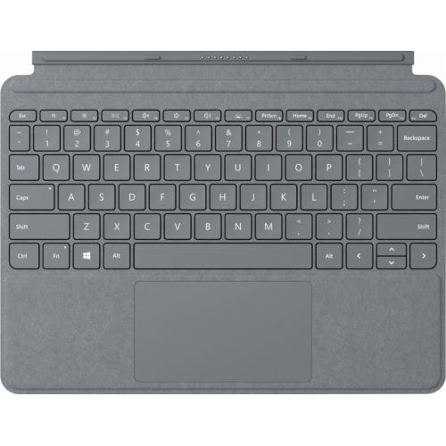 Microsoft Surface Go Signature Type Cover Platinum - Pair w/ Surface Go, Surface Go 2, Surface Go 3 - A full keyboard experience - Adjusts instantly - Made w/ Alcantara material