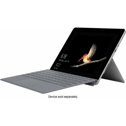 Microsoft Surface Go Signature Type Cover Platinum   Pair W/ Surface Go, Surface Go 2, Surface Go 3   A Full Keyboard Experience   Adjusts Instantly   Made W/ Alcantara Material 