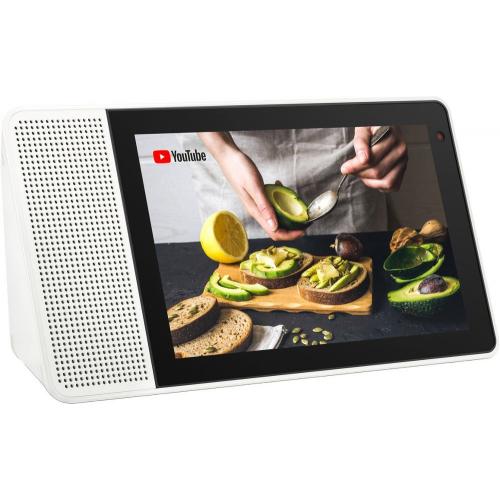 Lenovo 8" Smart Display White & Gray  -  Includes Google Assistant - Voice activated touchscreen - See & hear what you want - Monitor your home remotely - Great for part entertainment