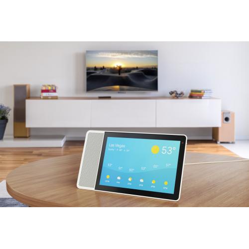Lenovo 8" Smart Display White & Gray     Includes Google Assistant   Voice Activated Touchscreen   See & Hear What You Want   Monitor Your Home Remotely   Great For Part Entertainment 