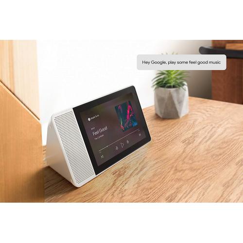 Lenovo 10" Smart Display White & Bamboo   Includes Google Assistant   FHD Touchscreen   Use Kickstand For Flexibility   Connect W/ Smart Home Devices   Operate Hands Free! 
