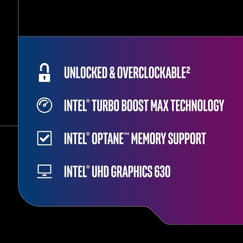 Intel Core I9 9900K Desktop Processor   8 Cores & 16 Threads   Up To 5 GHz Turbo Speed   Socket H4 LGA 1151   Compatible W/ Motherboards W/ Intel 300 Series Chipsets   Intel Optane Memory Supported   Intel UHD Graphics 630 