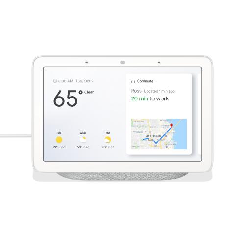 Google Nest Hub 7" Touchscreen w/ Smart Home Assistant Chalk - Hands free voice-control - Voice Match - 7" Touchscreen - 15 W power supply