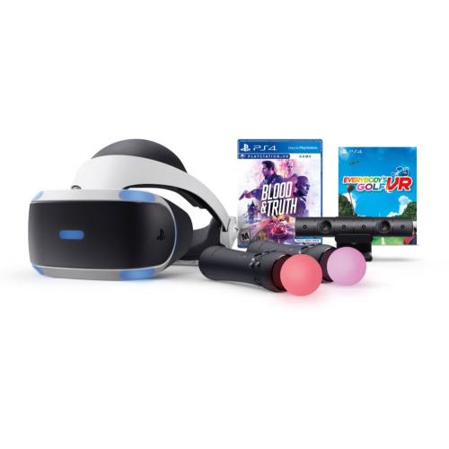 PlayStation VR Blood & Truth and Everybody's Golf VR Bundle - PlayStation VR Headset included - 2 MOVE controllers included - PlayStation Camera included - Blood & truth game voucher included - Everybody's Gold VR game voucher included