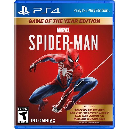 Marvel's Spider-Man: Game of The Year Edition PS4 - For PlayStation 4 - Action/Adventure game - ESRB Rated T (Teen 13+) - Feel the full power of Spider-Man - Enjoy the city that never sleeps!