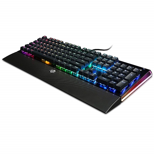 CyberPowerPC Skorpion K2 RGB Mechanical Gaming Keyboard with Kontact Brown (Tactile) Switches - 104 Individual Key Backlighting - Built-in EZ Key Remover - 100% Anti-Ghosting - 16.8 Million Colors - 12 Macro Keys