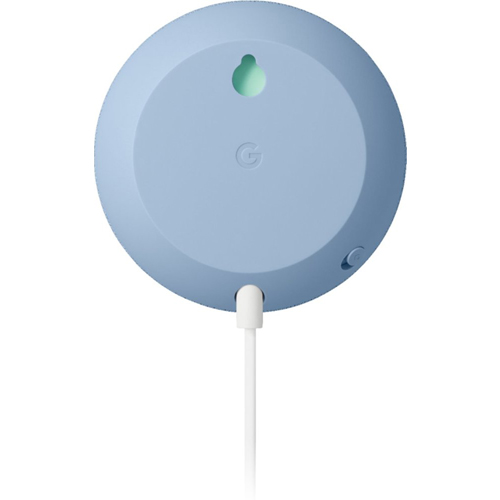 Google Nest Mini Sky   Dual Front Firing Speakers   Built In Chromecast   360 Degree Sound   Voice Match Technology   Bluetooth 