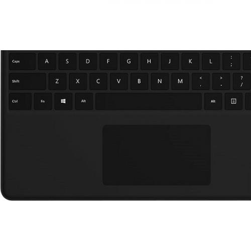 Microsoft Surface Pro X Keyboard Black Alcantara   Pair W/ Surface Pro X And Surface Pro 8   Wireless Connectivity   Large Glass Trackpad   Performs Like A Full, Traditional Laptop   LED Backlighting   Adjusts To Virtually Any Angle 
