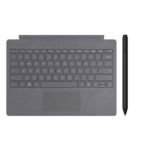 Microsoft Surface Pro Signature Type Cover Platinum + Microsoft Surface Pen Charcoal