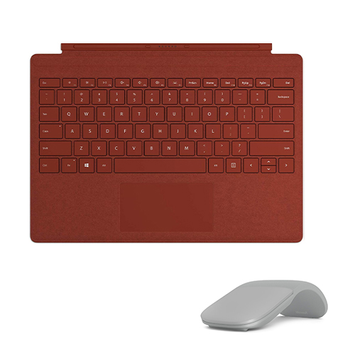 Microsoft Surface Pro Signature Type Cover Poppy Red + Microsoft Surface Arc Touch Mouse Platinum