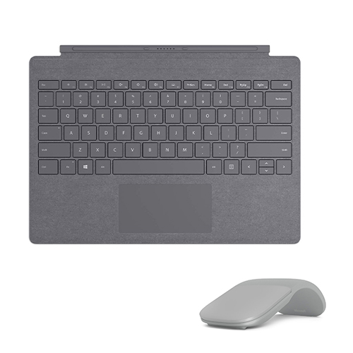 Microsoft Surface Pro Signature Type Cover Platinum + Microsoft Surface Arc Touch Mouse Platinum