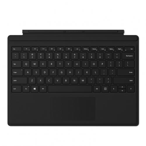 Microsoft Surface Pro Signature Type Cover W/ Finger Print Reader Black + Surface USB C To HDMI Adapter Black 