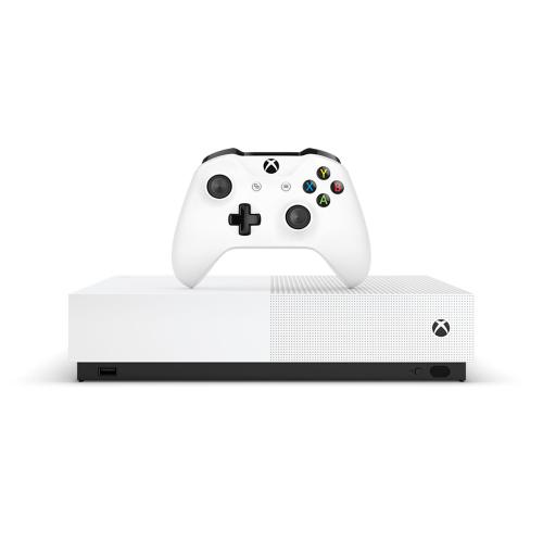 Xbox One S 1TB All Digital Edition Console Bundle   Xbox One S White Controller Included   Minecraft, Sea Of Thieves, & Fortnite Battle Royale   1TB Storage Capacity   Enjoy Disc Free Gaming   Includes 1 Month Trial Xbox Live Gold 