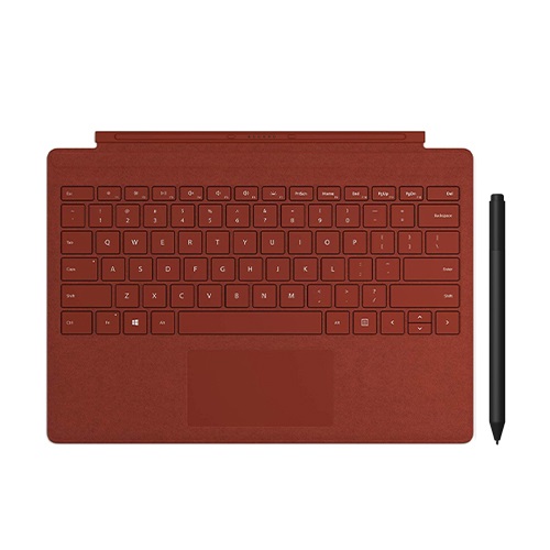 Microsoft Surface Pro Signature Type Cover Poppy Red+ Surface Pen Charcoal - Full keyboard experience - 4,096 Pressure Points for Pen - Large trackpad for precise control - Optimum key spacing for fast typing - Bluetooth 4.0 Connectivity for Pen