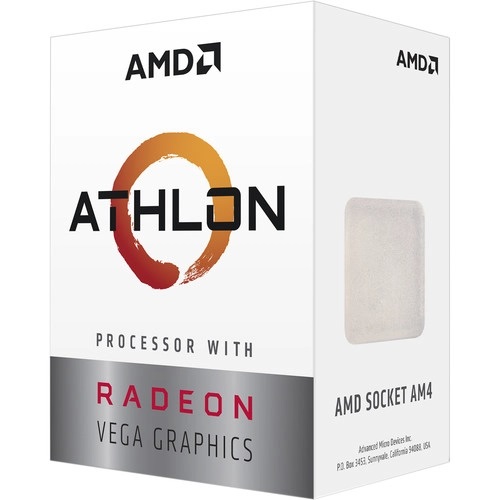 AMD Athlon 3000G Dual-core (2 Core) 3.50 GHz Processor - 2 cores & 4 threads - 3.5 CPU Speed - 4MB L3 Cache - Vega 3 Graphics Graphics - Socket AM4 Processor - 4 Threads
