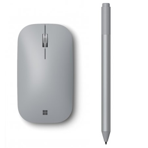 Microsoft Surface Pen Platinum + Microsoft Surface Mobile Mouse Platinum - Bluetooth 4.0 - 4,096 pressure points - Tilt support - Rubber eraser - Writes like pen on paper