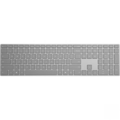Microsoft Surface Keyboard Gray+Surface Go Signature Type Cover Platinum   Bluetooth   QWERTY Key Layout   Sleek & Simple Design   A Full Keyboard Experience   Made W/ Alcantara Material 