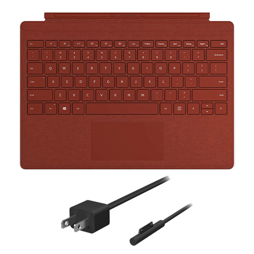 Microsoft Surface 65W Power Supply+Surface Pro Signature Type Cover Poppy Red