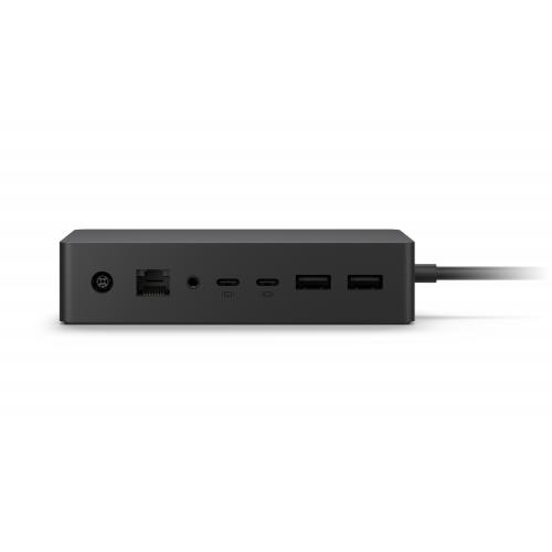 Microsoft Surface Dock 2   Supports Dual 4K At 60Hz   199W Power Supply   2 X Front Facing USB C 3.2   2 X Rear Facing USB C 3.2 (Video Display Enabled)   2 X Rear Facing USB A 3.2   1 X Gigabit Ethernet   1 X 3.5mm Audio Jack 