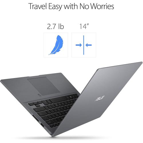 ASUS ExpertBook P5440 14" Laptop Intel Core I7 16GB RAM 512GB SSD Slab Gray   8th Gen I7 8565U Quad Core   In Plane Switching (IPS) Technology   180 Degrees Hinge For Flexibility   Weighs Only 2.69 Lbs   Windows 10 Pro 