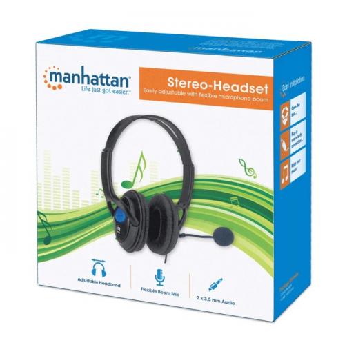 Open Box: Manhattan Stereo Headset   Stereo   Mini Phone (3.5mm)   Wired   32 Ohm   20 Hz   Stereo   Mini Phone (3.5mm)   Wired   32 Ohm   20 Hz 