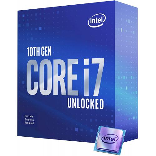 Intel Core i7-10700KF Unlocked Desktop Processor - 8 cores & 16 threads - Up to 5.1 GHz Turbo Speed - 16MB Intel Smart Cache - Socket FCLGA1200 - 128GB DDR4 Max Memory