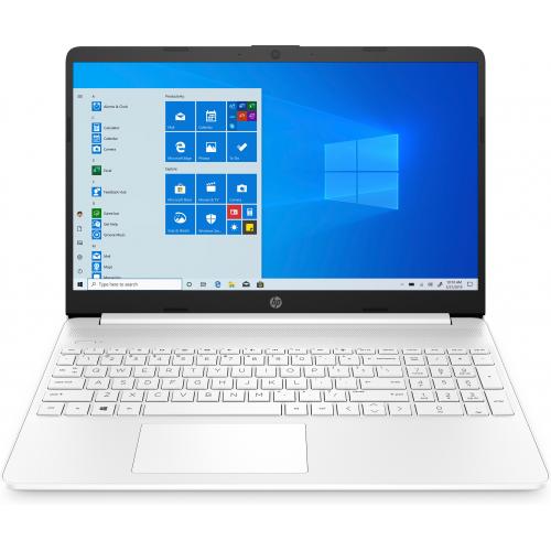 HP 15 Series 15" Laptop Intel Core i3 4GB RAM 256GB SSD Snow White - 10th Gen i3-1005G1 Dual-core - SVA, BrightView Panel Display - 6.5mm micro-edge bezel display - Windows 10 Home - 11 hr 30 min battery life