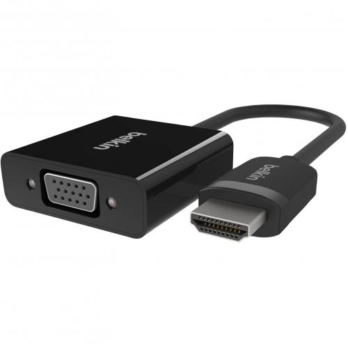 Open Box: Belkin HDMI To VGA + 3.5mm Audio Adapter, HDMI M/VGA F   First End: 1 X HDMI (Type A) Male Digital Audio/Video   Second End: 1 X HD 15 Female VGA, Second End: 1 X Mini Phone Audio 