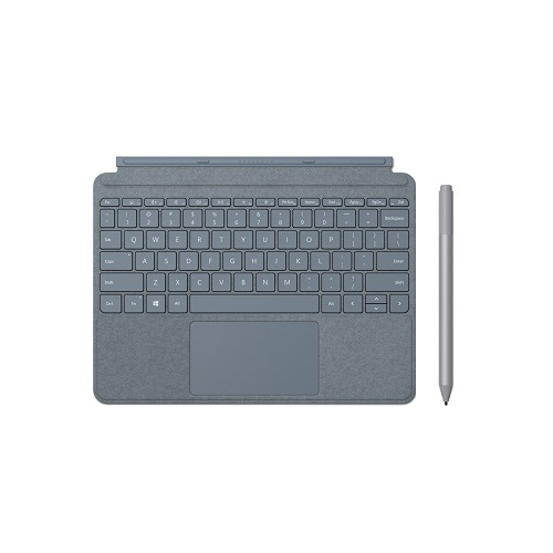 Microsoft Surface Pen Platinum + Surface Go Signature Type Cover Ice Blue - Surface Go Sig. Type Cover Included - Bluetooth 4.0 in Surface Pen - 4,096 Pressure Points for Pen - A full keyboard experience - Cover made w/ Alcantara material