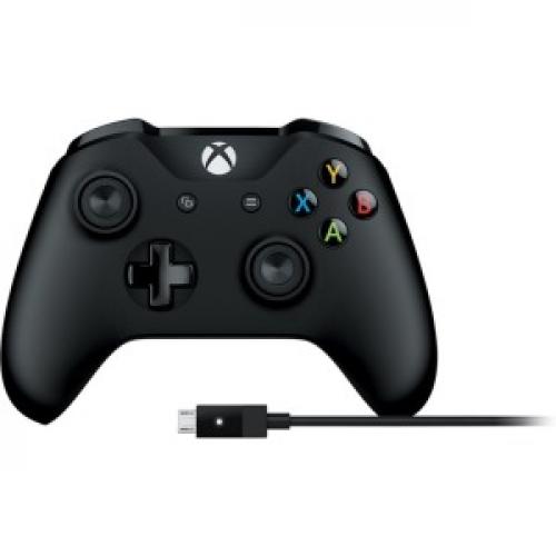 Xbox Wireless Controller And Cable For Windows + Microsoft Xbox Card $15 US (Email Delivery)   Cable For Windows Included   $15 Xbox Gift Card Email Delivery Included   Bluetooth Connectivity   Xbox One Exclusive   9 Ft Cable Length 
