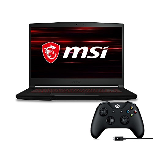 MSI GF63 Thin 15.6" Gaming Laptop Intel Core i5 8GB RAM 256GB SSD GTX 1650 Max-Q 4GB+Xbox Wireless Controller and Cable for Windows