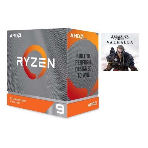 AMD Ryzen 9 3900X Unlocked Desktop Processor w/ Wraith Prism LED Cooler + Assassin's Creed Valhalla Ryzen Token Code