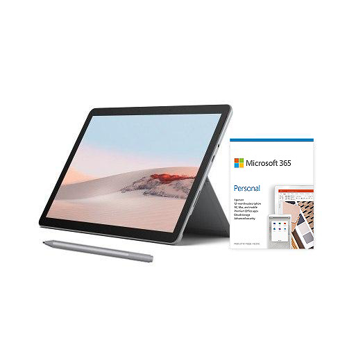Microsoft Surface Go 2 10.5" Intel Core m3 8GB RAM 128GB SSD LTE Platinum + Surface Pen Platinum + Microsoft 365 Personal 1 Year Subscription For 1 User