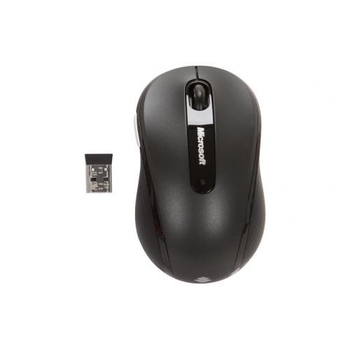 Open Box: Microsoft Wireless Mobile Mouse 4000   BlueTrack Enabled   Nano Transceiver   4 Way Scrolling And 4 Customizable Buttons   Up To 10 Months Battery Life   Stylish, Comfortable, And Portable Ambidextrous Design   Black 