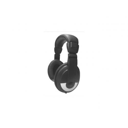 Open Box: Basic Lab Headphone Black - Boom Microphone, Volume Control - Adjustable Padded Nylon Headband - Durable Storage Case included with Packs - frequency range of sound from 20 Hz-20 kHz - 6 Ft Wired Cable Cord