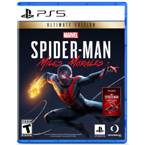 Marvels Spider-Man: Miles Morales Ultimate Edition - For PlayStation 5 - Action/Adventure game - Max Number of players supported: 1 - ESRB Rated T (Teen 13+) - Releases 11/12/2020