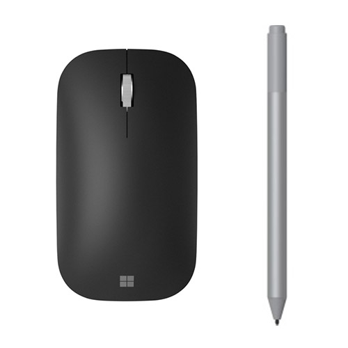 Microsoft Surface Pen Platinum + Modern Mobile Mouse Black - Bluetooth 4.0 Connectivity for Pen - 4,096 Pressure Points for Pen - 3 programmable buttons on Mouse - Writes like pen on paper - 2.40 GHz Operating Frequency