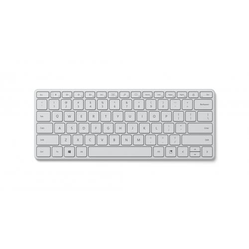 Microsoft Designer Compact Keyboard Glacier - Bluetooth 5.0 Connectivity - 2.40 GHz Operating Frequency - Dedicated Emoji Key - Dedicated Screen Snipping key - Up to 36 months battery life
